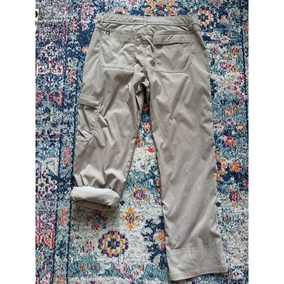 prAna Stretch Zion Pants Size Medx30L Khaki Nylon Pockets‎ Roll Up Leg Hiking - Picture 4 of 10